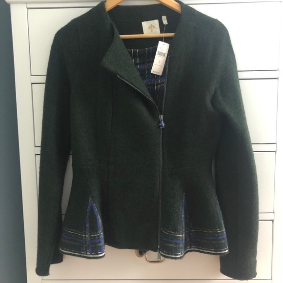 NWT Anthro HWR Leila Peplum Wool Jacket (Size S) - Picture 2 of 4